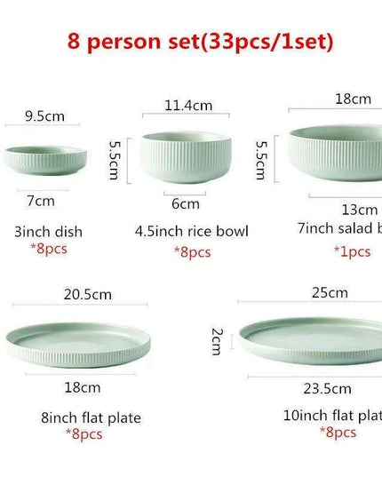 Contemporary Matte Nordic Ceramic Dining Set - Embrace Japanese Elegance for Every Occasion