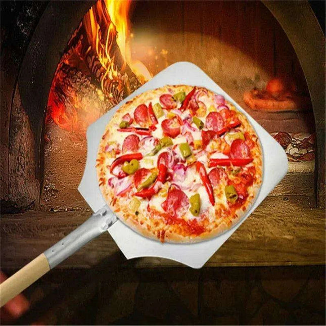 Aluminum Pizza Peel Shovel and Cheese Cutter Set with Extendable Handle