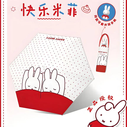 Miffy Rabbit Foldable Umbrella - Portable for Sun & Rain, Vinyl