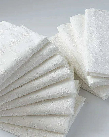 Elegant 100% Cotton White Lace Material