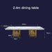 Exquisite Italian-Inspired White Marble Dining Set with Sleek Stainless Steel Chairs - Limited Edition