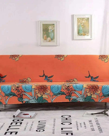 Svetanya Elegant Stretchable Slipcover for Armless Futon Sofas - Stylish Protection and Comfort