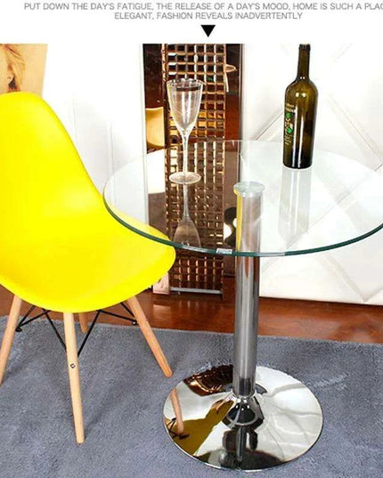 Chic Space-Saving Tempered Glass Dining Table Set for Modern Living