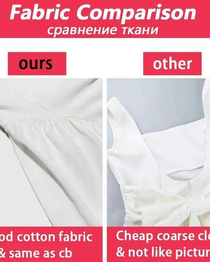Elegant White Cotton Backless Dress with Oversized Bow - Effortless Sophistication for Any Occasion