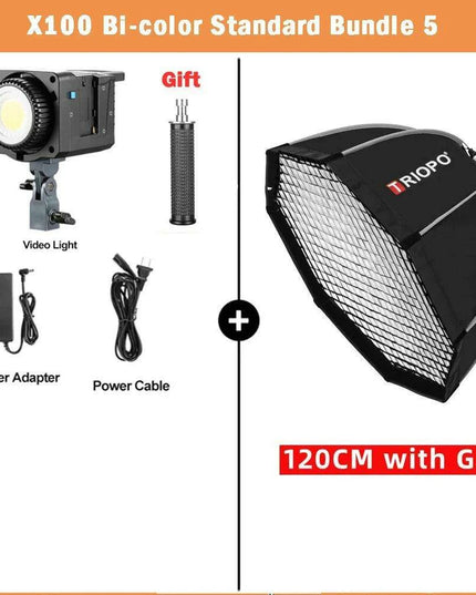 Sokani X100 Professional 100W Bi-Color RGB LED Video Light with Mobile App Control