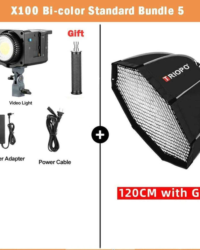 Sokani X100 Professional 100W Bi-Color RGB LED Video Light with Mobile App Control