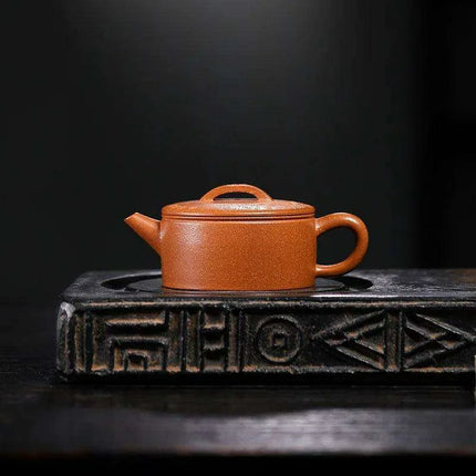 Compact 120ml Artisan Purple Clay Teapot Set for On-the-Go Tea Enthusiasts