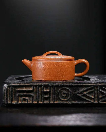 Compact 120ml Artisan Purple Clay Teapot Set for On-the-Go Tea Enthusiasts