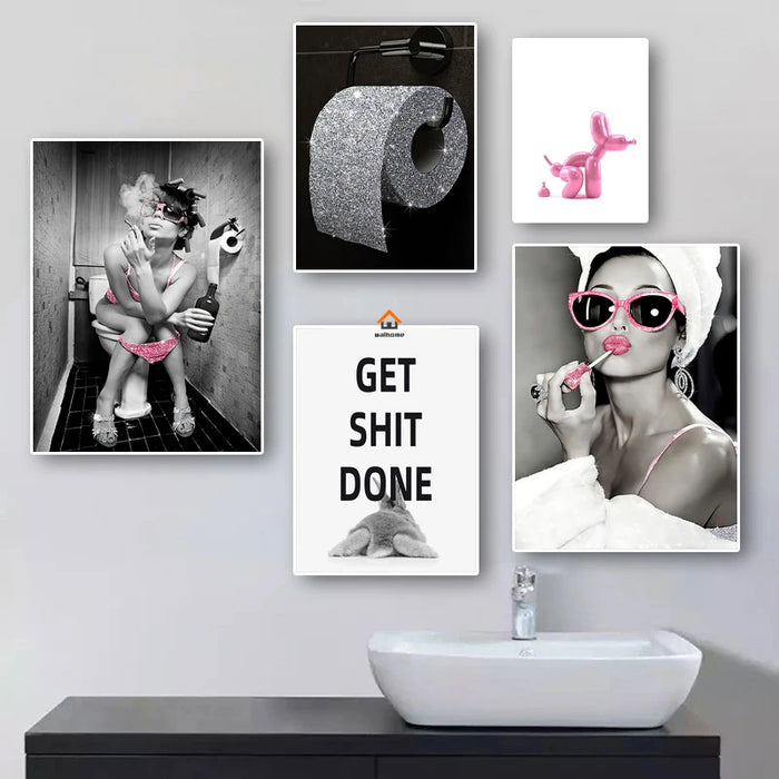 Elegant Nude Figure Canvas Art for a Luxurious Bathroom Upgrade