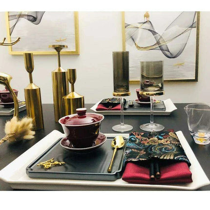 Luxury Botanical Porcelain Dining Set for Elegant Occasions