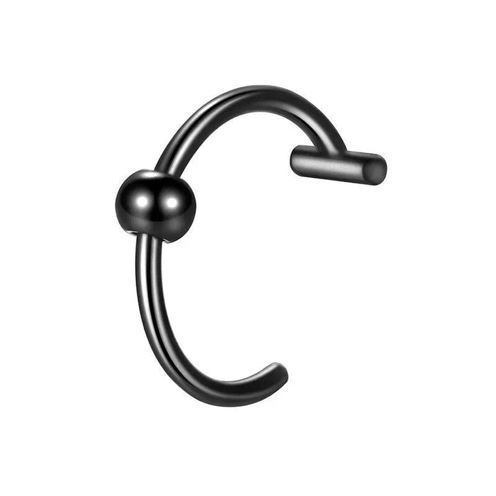 Chic Non-Pierced Stainless Steel Hoop Ring: Versatile Jewelry for Nose, Lip, and Septum