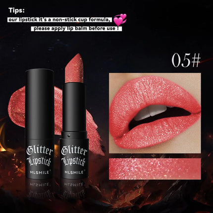 7Colors Glitter Lipstick Waterproof Long Lasting Diamond Pearlescent Metallic Lipstick Black Lipgloss Women Lips Makeup Cosmetic 7colors-glitter-lipstick-waterproof-long-lasting-diamond-pearlescent-metallic-lipstick-black-lipgloss-women-lips-makeup-cosmetic