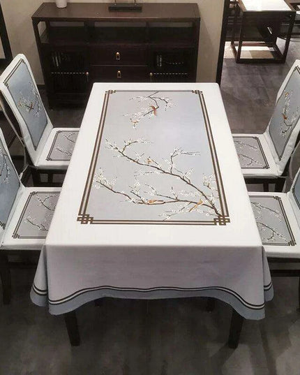 Elegant Rectangular Light Tablecloths for Holiday Celebrations - Waterproof and Wrinkle-Resistant Wedding Decor