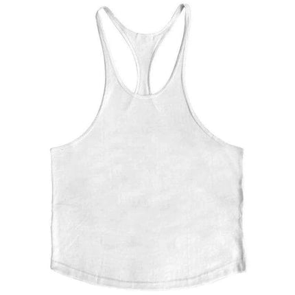 Men's Sleeveless Cotton Tank Top for Bodybuilding and Fitness - Muscle Stringer Vest