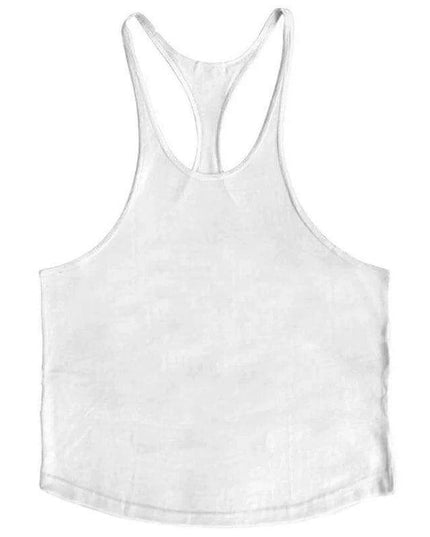 Men's Sleeveless Cotton Tank Top for Bodybuilding and Fitness - Muscle Stringer Vest