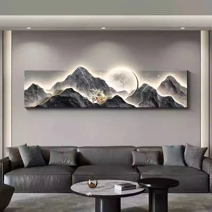 Luxury Bedside LED Wall Lamp with Back Support & Artwork