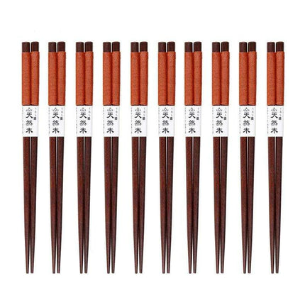 Elegant Beech Wood Chopsticks Collection: 10 Pairs for a Superior Asian Dining Experience