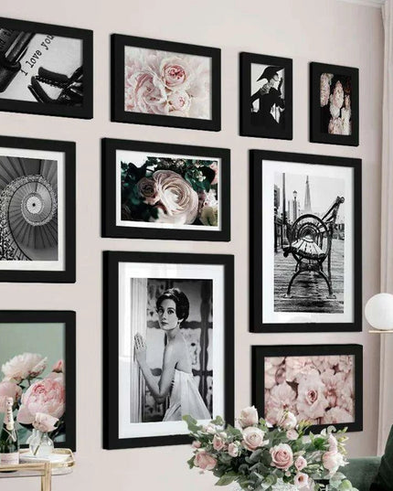 Timeless Family Memories Wooden Photo Frame Collection - 10 Piece Set