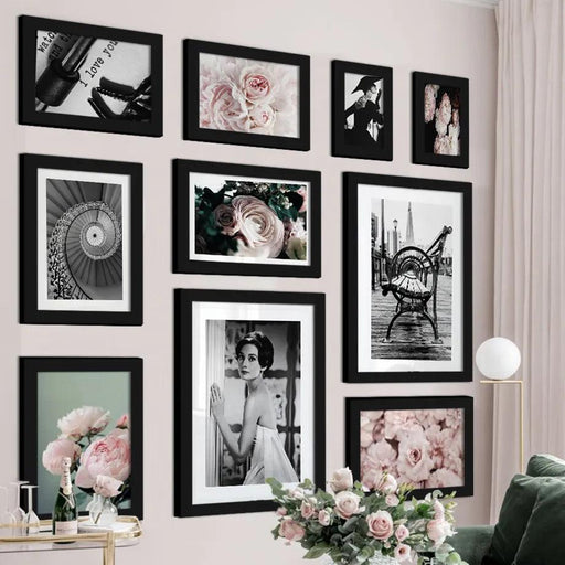 Timeless Family Memories Wooden Photo Frame Collection - 10 Piece Set