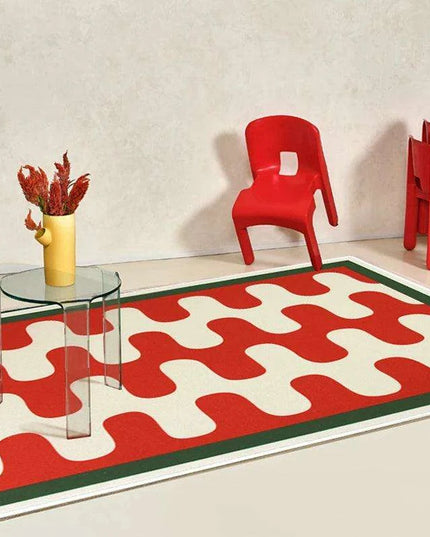 Regal Ruby Luxe Checkerboard Area Rug