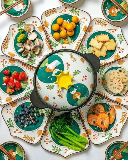 Whimsical Japanese Cartoon 9-Piece Dining Set: Transform Your Meals into Artistic Experiences