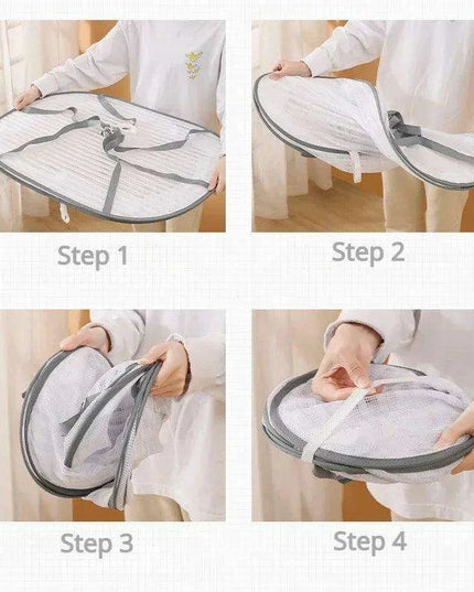 Grey Multi-Layer Mesh Drying Net - Perfect for Vegetables, Laundry, and More