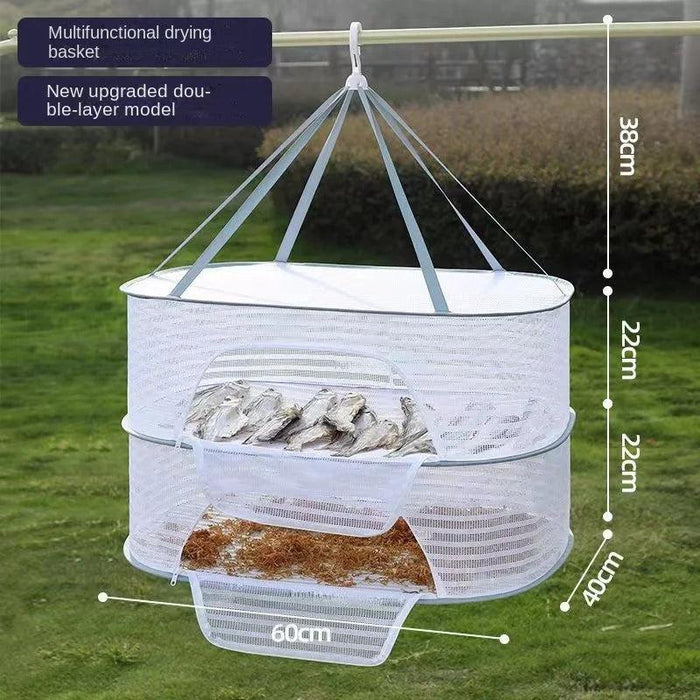 Foldable Mesh Drying Rack for Clothes, Fruits, and Vegetables