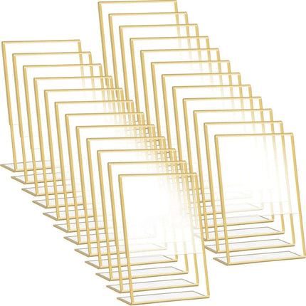 Stylish Gold Acrylic Display Holder Set for Multipurpose Showcasing