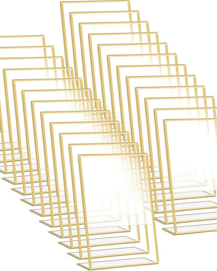 Stylish Gold Acrylic Display Holder Set for Multipurpose Showcasing