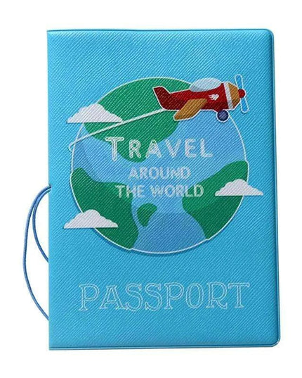 Chic 3D Printed Passport Holder with Card Slots and Faux Leather Texture