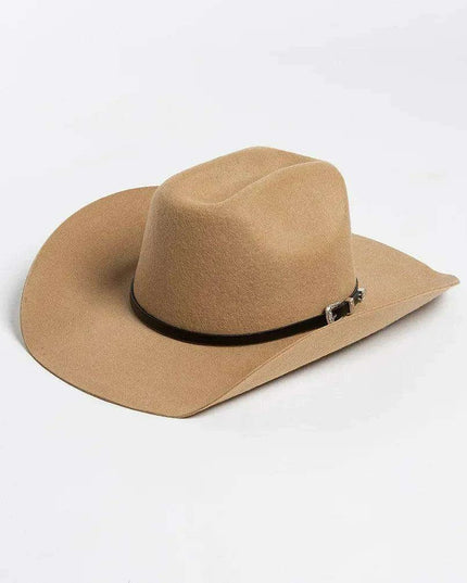 Stylish Women's Wide Brim Wool Cowboy Hat with Buckle Accent - Fall/Winter Collection (M/L Size)