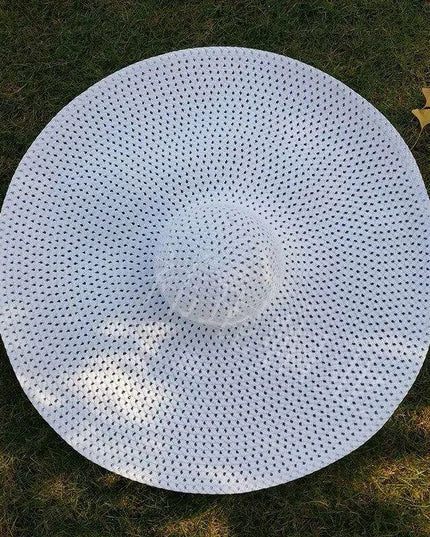 Extra-Wide 25cm Brim Floppy Straw Sun Hat for Women - UV Protection, Travel-Friendly Summer Essential - Wholesale Options Available