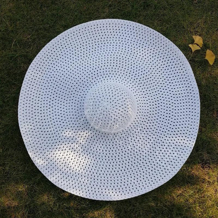 Extra-Wide 25cm Brim Floppy Straw Sun Hat for Women - UV Protection, Travel-Friendly Summer Essential - Wholesale Options Available