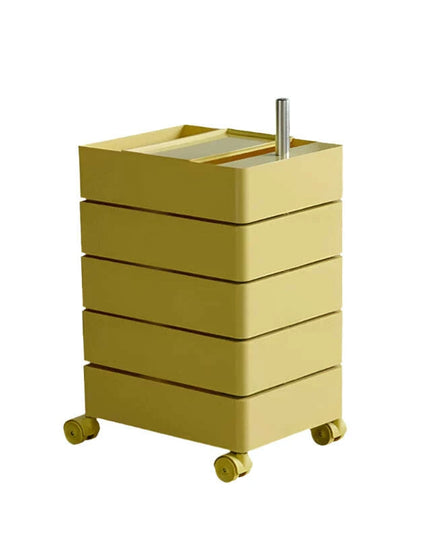 360-Degree Rotating Multi-Layer Storage Organizer - Stylish Movable Cabinet for Magazines and Cosmetics