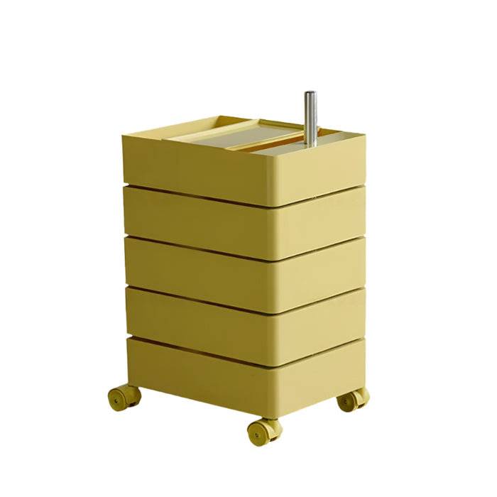 360-Degree Rotating Multi-Layer Storage Organizer - Stylish Movable Cabinet for Magazines and Cosmetics