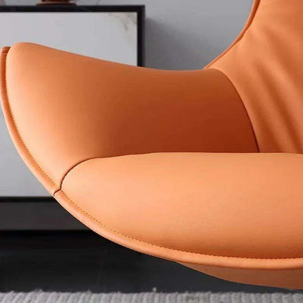 Scandinavian Luxe Leather Lounge Chair - Chic Comfort for Modern Interiors