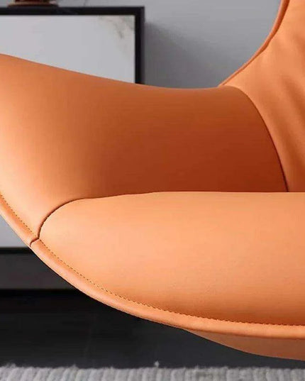 Scandinavian Luxe Leather Lounge Chair - Chic Comfort for Modern Interiors
