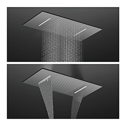 Gun Gray Brass LED Digital Display Thermostatic Shower Set Ceiling Mount Rain Shower Head Adjustable Slide Bar Bathroom Faucet gun-gray-brass-led-digital-display-thermostatic-shower-set-ceiling-mount-rain-shower-head-adjustable-slide-bar-bathroom-faucet