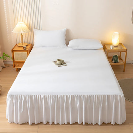 Soft Bed Skirt with Reactive Print - Breathable Mattress Cover, 12 Colors