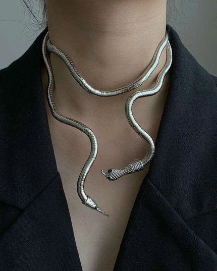 Edgy Bendy Snake Jewelry Set - Punk Chic for Everyone
