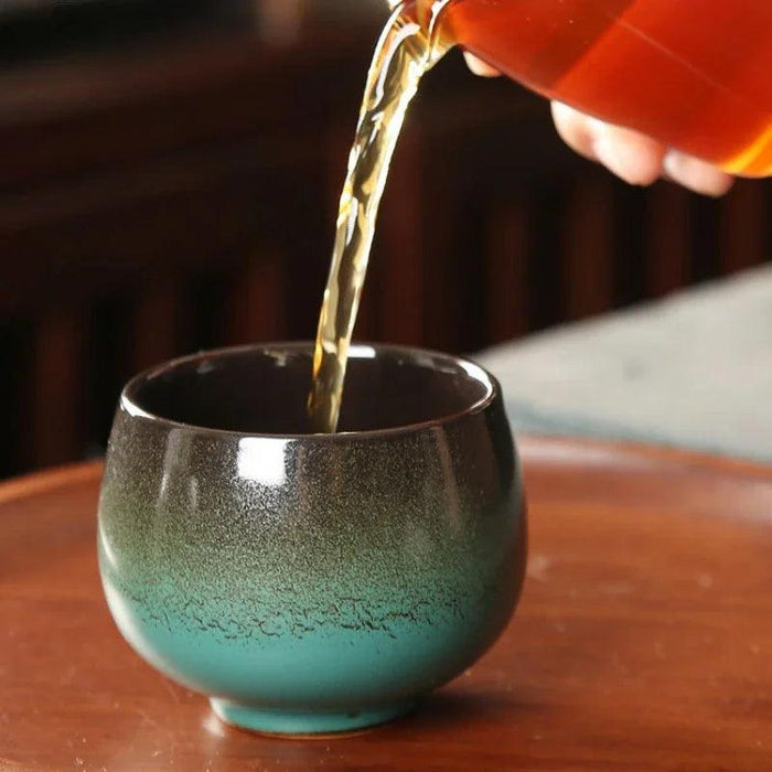 180ml Rustic Japanese Pottery Espresso Cup - Unique Frosted Design for Tea and Coffee Enjoyment