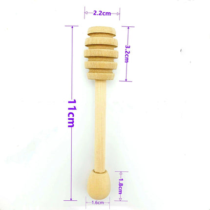 Innovative Wooden Honey Stirrer with Unique Groove Design for Effortless Blending