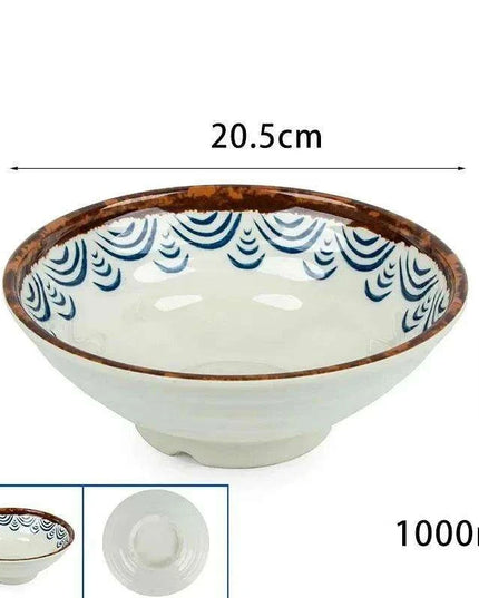Chic Melamine Bowl for Ramen and Salad – Perfect for Home and Restaurant Use