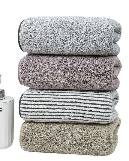 Plush Bamboo Charcoal Coral Velvet Bath Towels - Ultra-Soft, Quick-Drying Microfiber Sets for Adult Relaxation and Home Use