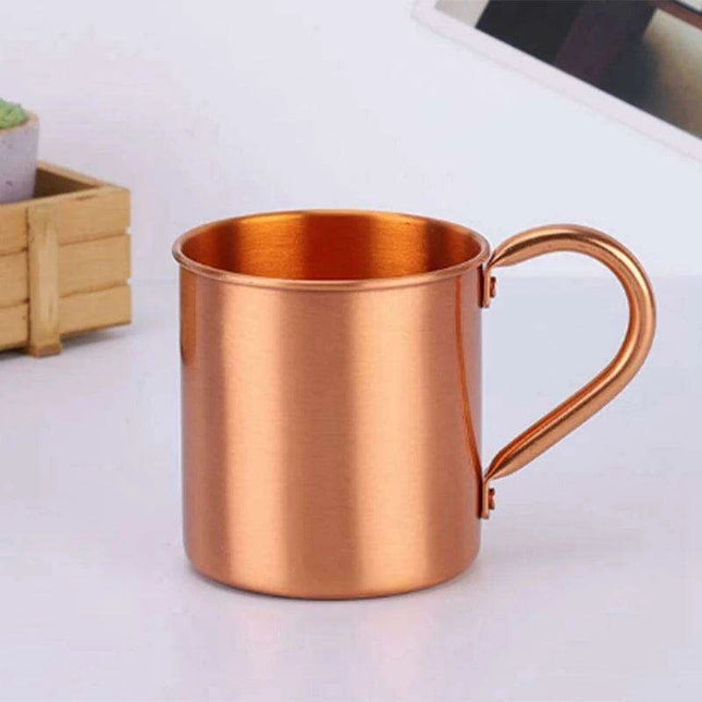 Elegant Handcrafted Copper Cocktail Mug with Stylish Handle