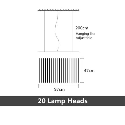 AuroraRealm Modern LED Fishbone Chandelier - Luxury Indoor Lighting