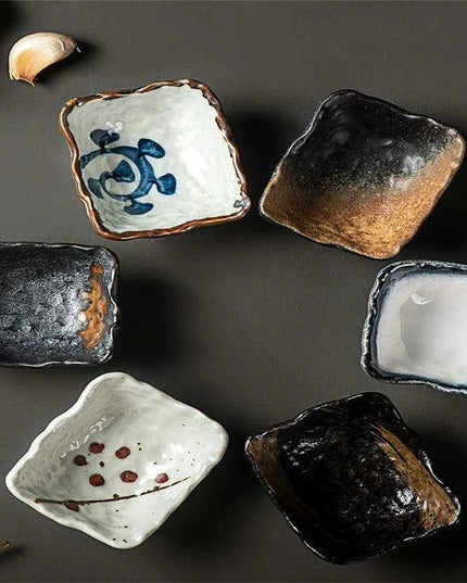 Elegant Artisan Japanese Ceramic Appetizer Plates: Elevate Your Dining Aesthetic with Unique Tableware