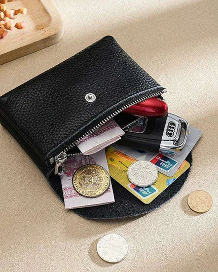 Chic Soft Leather Coin Purse Wallet - Select from Compact or Spacious Styles with Single or Double Compartments