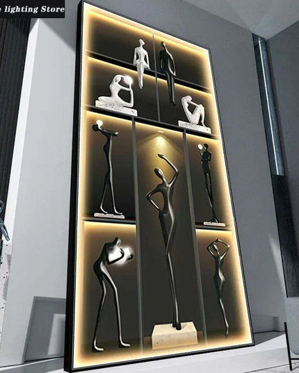 Artistic LED Wall Sconce with Remote Control - Modern Abstract Illumination for Stylish Interiors