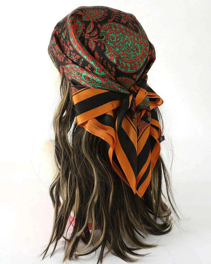 Elegant Satin Square Shawl Hijab: Luxurious 70x70cm Bandana for Women